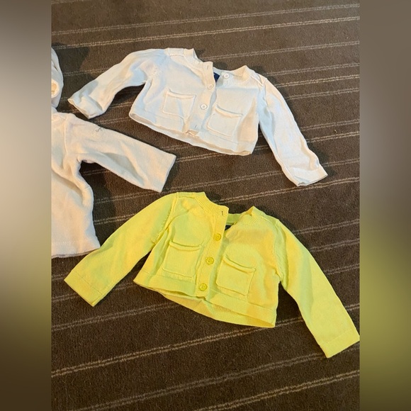 Baby Cardigan Set - White and Yellow - Picture 2 of 5
